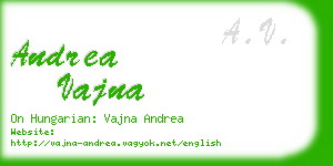 andrea vajna business card